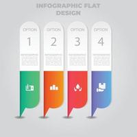 visualizzazione dei dati aziendali. diagramma di processo. elementi astratti di grafico, diagramma con passaggi, opzioni, parti o processi. modello di business vettoriale per la presentazione. concetto creativo per infografica.