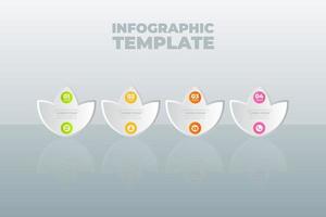 modello di progettazione infografica vettoriale con opzioni o passaggi