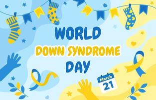 sfondo della giornata mondiale della sindrome di down vettore