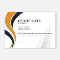 modello di certificato di apprezzamento creativo vettore