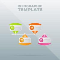 modello di progettazione infografica vettoriale con opzioni o passaggi