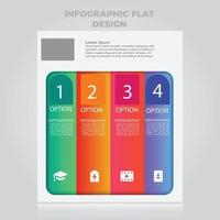 visualizzazione dei dati aziendali. diagramma di processo. elementi astratti di grafico, diagramma con passaggi, opzioni, parti o processi. modello di business vettoriale per la presentazione. concetto creativo per infografica.