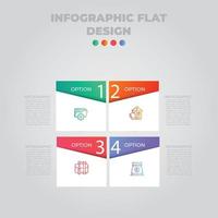 visualizzazione dei dati aziendali. diagramma di processo. elementi astratti di grafico, diagramma con passaggi, opzioni, parti o processi. modello di business vettoriale per la presentazione. concetto creativo per infografica.