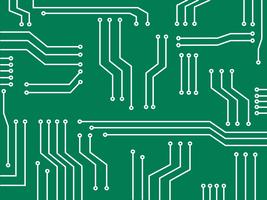 fondo astratto di simbolo della tecnologia della linea del microchip vettore