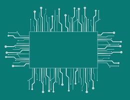 sfondo della linea tecnologia microchip box vettore