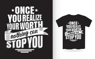 citazione motivazionale lettering design per t-shirt vettore