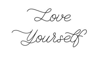 amare se stessi. lettering citazione vettoriale per poster, carta, t-shirt stampata.