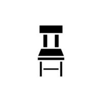 sedia, icona del sedile solido, vettore, illustrazione, modello logo. adatto a molti scopi. vettore