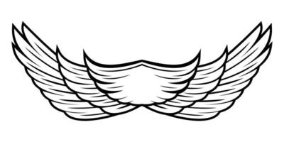 illustrazione del design dell'ala vettore
