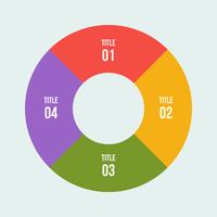 Grafico a torta, cerchio infografica o diagramma circolare vettore
