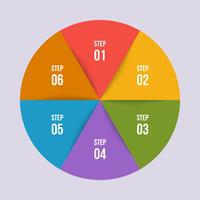 Grafico a cerchio, cerchio infografica o diagramma circolare vettore