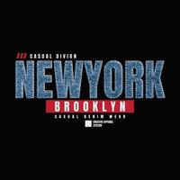 new york brooklyn, illustrazione vettoriale e tipografia, perfetta per t-shirt, felpe con cappuccio, stampe ecc.