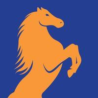 silhouette di illustrazione vettoriale cavallo in piedi