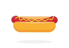 illustrazione vettoriale piatto classico hotdog.