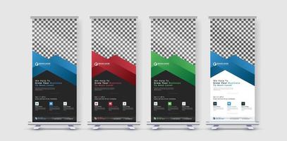 business roll up banner design vettore