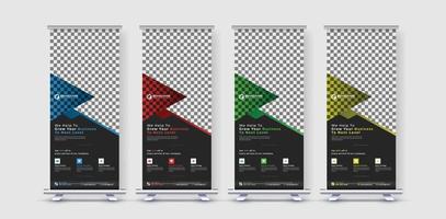 design di banner roll up business aziendale vettore