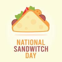 illustrazione vettoriale della giornata nazionale del panino
