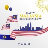 illustrazione vettoriale del giorno dell'indipendenza della Malesia