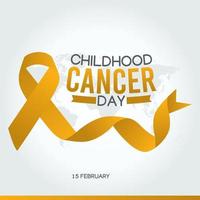 illustrazione vettoriale del giorno del cancro dell'infanzia