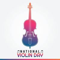 illustrazione vettoriale della giornata nazionale del violino