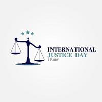 illustrazione vettoriale della giornata internazionale della giustizia