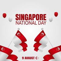 illustrazione vettoriale della giornata nazionale di singapore