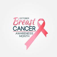 illustrazione di vettore del mese di consapevolezza del cancro al seno