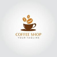 vettore di design del logo della caffetteria. adatto per il tuo logo aziendale