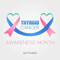 illustrazione vettoriale del mese di consapevolezza del cancro alla tiroide