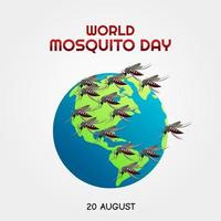 illustrazione vettoriale della giornata mondiale della zanzara