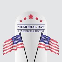 illustrazione vettoriale del giorno dei memoriali degli Stati Uniti