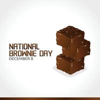 illustrazione vettoriale del giorno del brownie nazionale