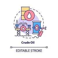 icona del concetto di petrolio greggio vettore