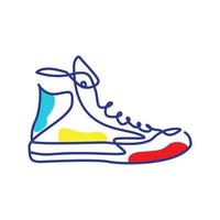 linee arte colore astratto scarpe sneakers logo design icona vettore simbolo illustrazione
