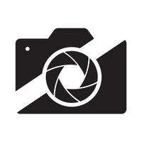 silhouette fotocamera con logo tagliato vettore simbolo icona illustrazione design