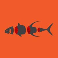 pesce frutti di mare sushi taglio logo design icona vettore simbolo illustrazione