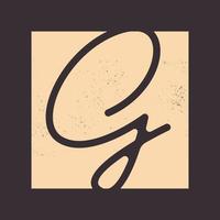 firma g quadrato logo vintage simbolo icona disegno grafico vettoriale