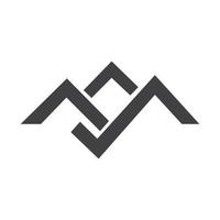 tre montagne per il design del logo di gruppo o finanziario vettore