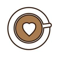 caffè con amore sul design del logo della tazzacaffè con amore sul design del logo della tazza vettore