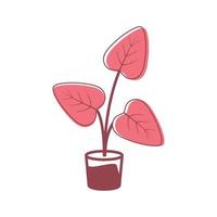 bella pianta giardino fiore colore rosso logo simbolo icona vettore design grafico illustrazione idea fiore creativo