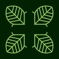 design del logo medico foglia verde vettore