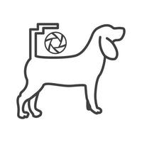 animali domestici fotografia logo design - vettore