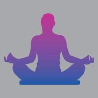 meditazione yoga seduta vettore