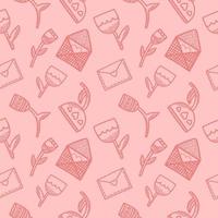 Vector seamless pattern con i cuori