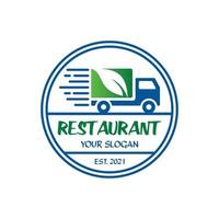 logo del ristorante, vettore del logo di consegna