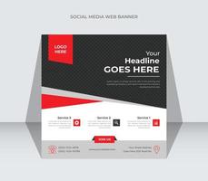 progettazione di modelli di annunci banner web per social media aziendali moderni, progettazione di post di social media aziendali vettore