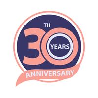 30 ° anniversario segno e logo celebrazione