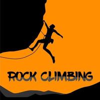 illustrazione di scalatore di roccia di vettore