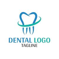 modello di progettazione del logo di concetto dentale. logo vettoriale isolato su sfondo bianco