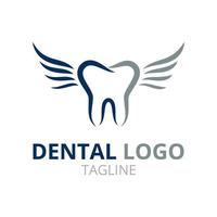 modello di progettazione del logo di concetto dentale. logo vettoriale isolato su sfondo bianco